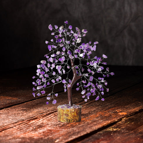 Pushkar Crystal M Seal Tree 200 Beads 8-10 Inch